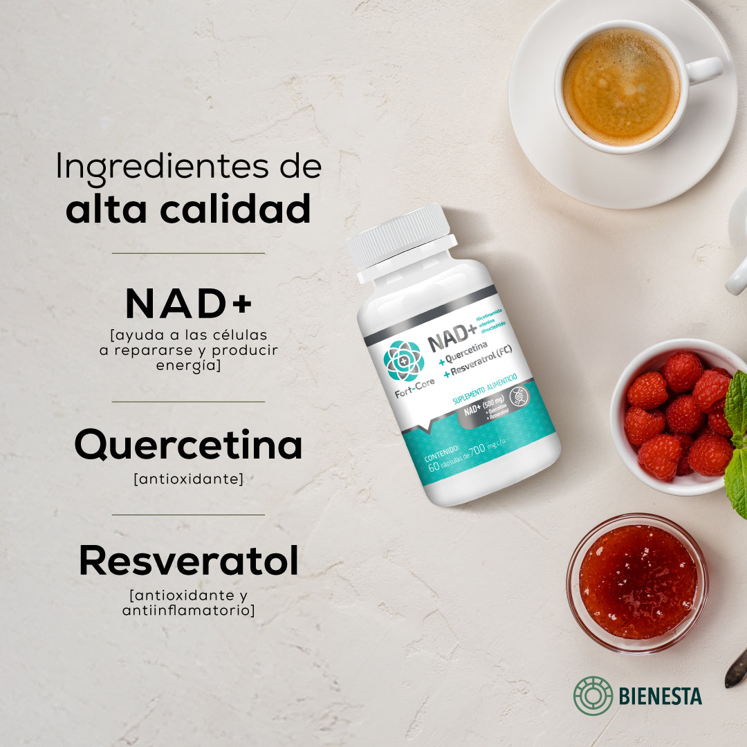 NAD+ Quercetina y Resveratrol Fort Core